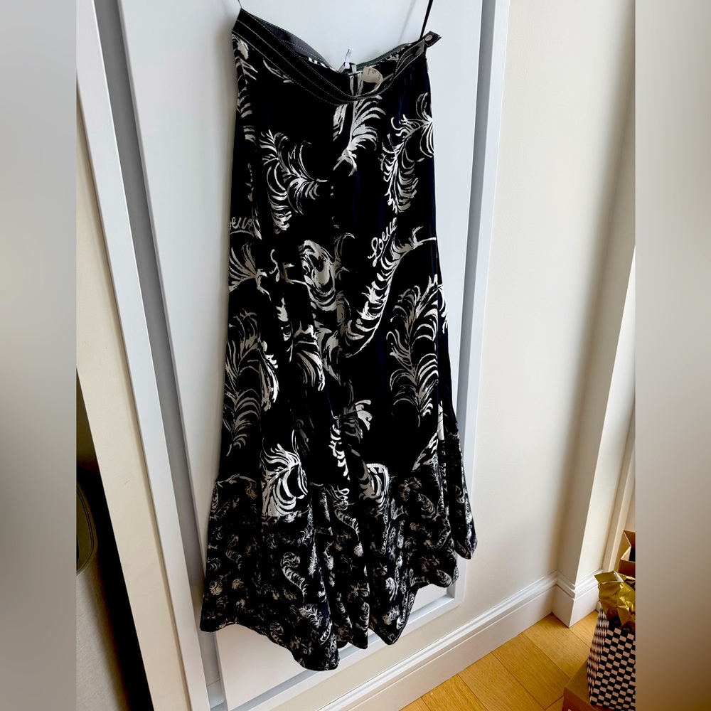Loewe skirt with leather band detail at top